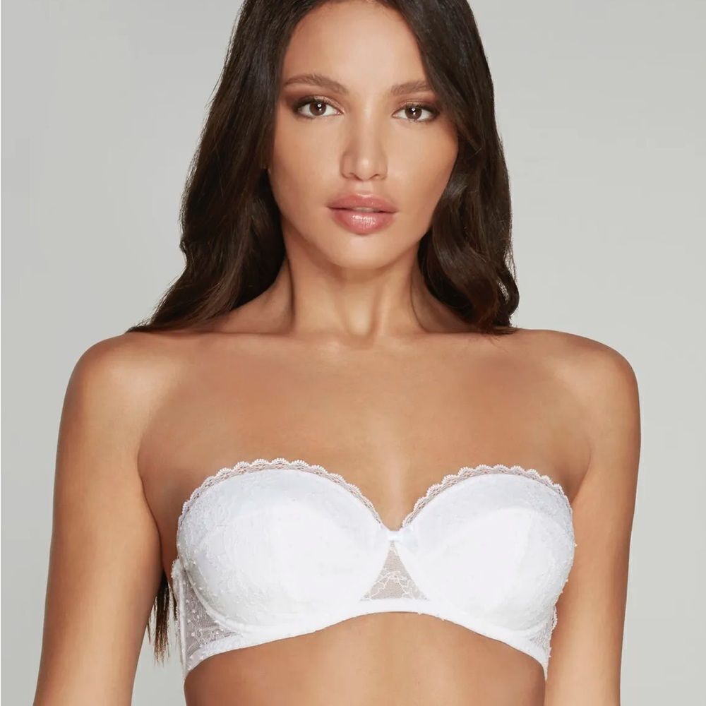 NWT AGENT PROVOCATEUR LACE STRAPLESS BRA WITH STRAPS 34B